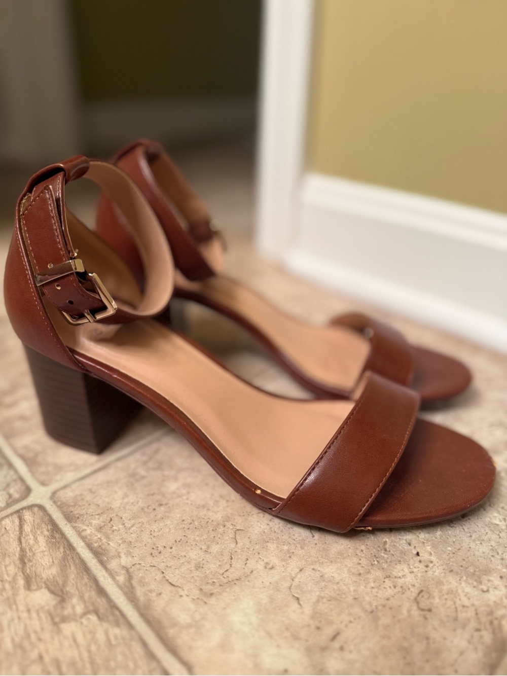 A New Day Brown Block Heels – Size 7.5 – Target